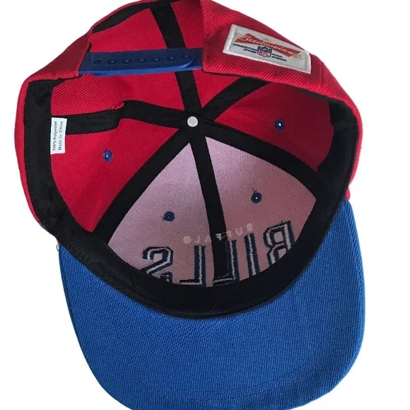 🌟SOLD🌟Buffalo Bills Mens Red And Blue NFL Budweiser Adjustable Baseball Hat - Picture 6 of 12
